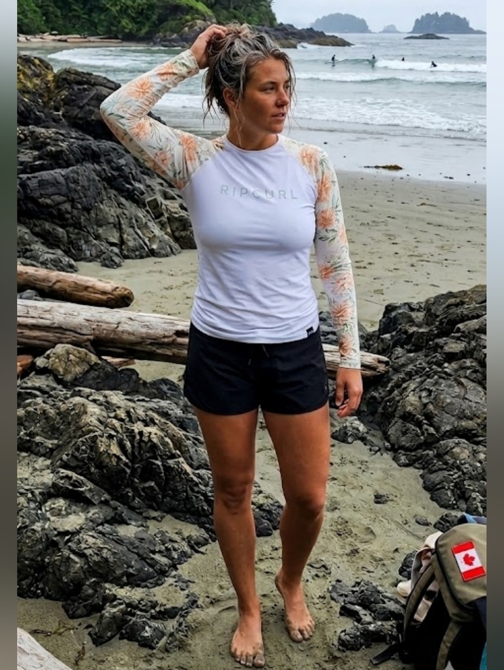 Rip Curl White Long Sleeve Swim Top